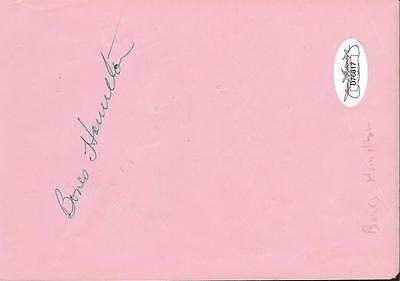 Bob Bones Hamilton Signed Vintage Album Page JSA College HOF Stanford