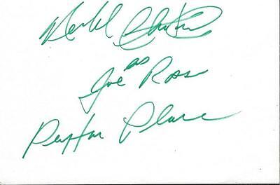 Michael Christian Signed 4x6 Index Card Peyton Place Inscription