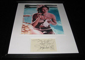 Jaclyn Smith Poolside Facsimile Signed Framed 11x14 Photo Display 