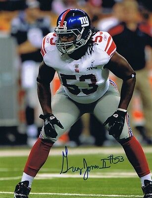 Greg Jones Signed 8x10 Photo Giants SB XLVI 