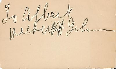 Herbert Lehman Signed 3x5 Index Card Governor of New York