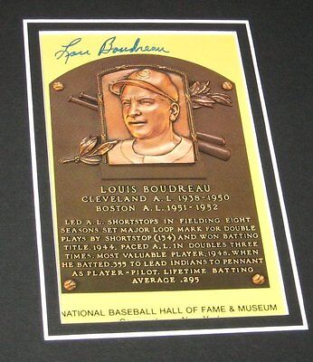 Lou Boudreau Signed Framed 12x18 Photo Display Indians