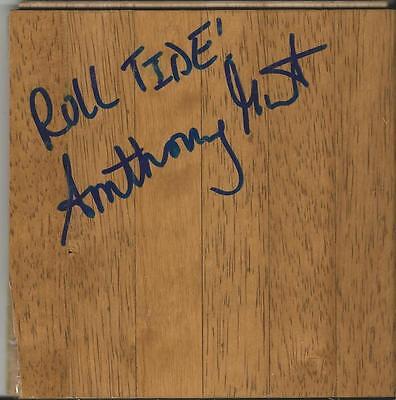 Anthony Grant Signed 6x6 Floorboard Alabama Roll Tide Inscription