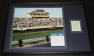 Ned Jarrett Signed Framed 12x18 Photo Display 1965 Southern 500