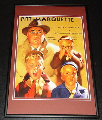 1948 Pitt Panthers vs Marquette Football Framed 10x14 Poster Official Repro