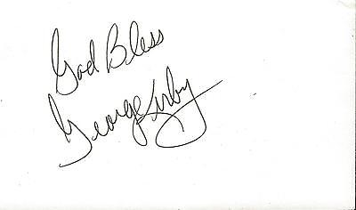 George Kirby Signed 3x5 Index Card