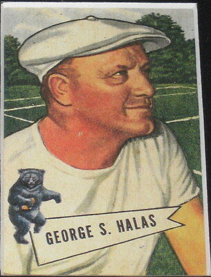 George Halas 11x17 Framed 1952 Bowman Official Reproduction & Photo Display 