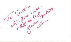 Gardnar Mulloy Signed 3x5 Index Card 