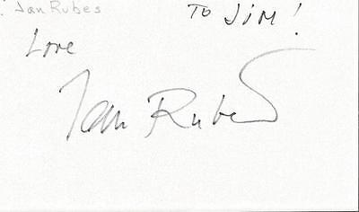 Jan Rubes Signed 3x5 Index Card Forbidden Journey B