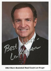 Lon Kruger Signed Color Photo UNLV Florida