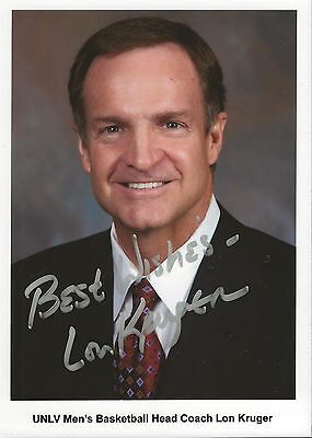 Lon Kruger Signed Color Photo UNLV Florida