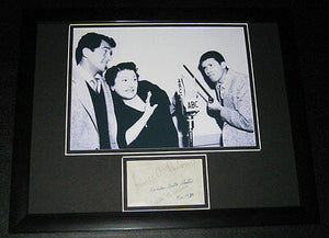 Louella Parsons Signed Framed 11x14 Photo Display JSA w/ Dean Martin & J Lewis