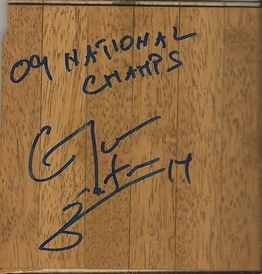 Goran Suton Signed 6x6 Floorboard Michigan State Go State Inscription B