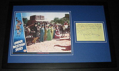 Noah Beery Jr Signed Framed 11x17 Note & Photo Display Under Western Skies