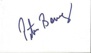 Peter Bonerz Signed 3x5 Index Card Bob Newhart Show