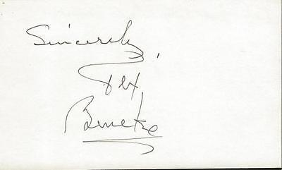 Tex Beneke Signed 3x5 Index Card