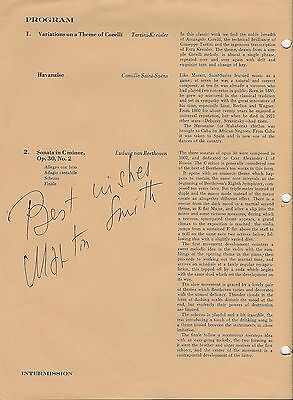 David Abel & Martin Smith Signed 1962 Providence Concert Program