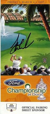 Stewart Cink Signed 2005 Ford Championship at Doral Pairing Sheet