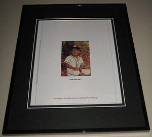 2004 Derek Jeter at Age 3 1/2 Framed Original Advertisement Promo Photo Yankees