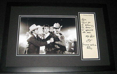 C Thomas Howell Signed Framed Letter & Photo 11x17 Display JSA The Hitcher