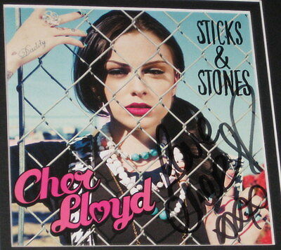 Cher Lloyd Signed Framed 12x18 CD & Photo Display Sticks & Stones