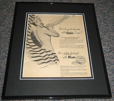 1948 Mum Soap Original 11x14 Framed Advertisement 