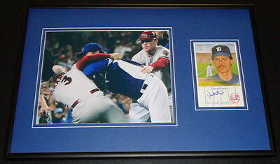 Don Mattingly FIGHT Signed Framed 12x18 Photo Display Dodgers vs DBacks