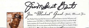 Jim Mudcat Grant Signed Program Page Twins