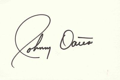 Johnny Oates Signed 4x6 Index Card Rangers Yankees Dodgers