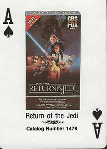 Return of the Jedi Star Wars RARE 1988 CBS Fox Promotional Playing Card 