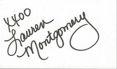 Lauren Montgomery Signed 3x5 Index Card