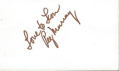 Peg Murray All My Children Signed 3x5 Index Card