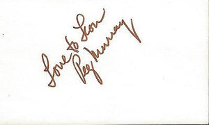 Peg Murray All My Children Signed 3x5 Index Card