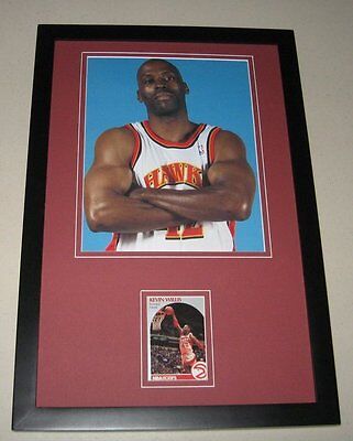 Kevin Willis Signed Framed 11x17 Photo Display Hawks