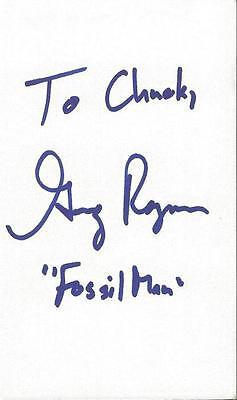 Greg Raymer Signed 3x5 Index Card WSOP Fossil Man