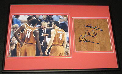 Rick Barnes Signed Framed 12x18 Floorboard + Photo Display Texas