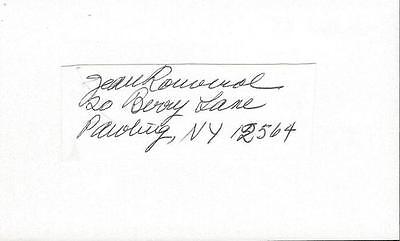 Jean Rouveral Signed 3x5 Index Card Guiding Light B