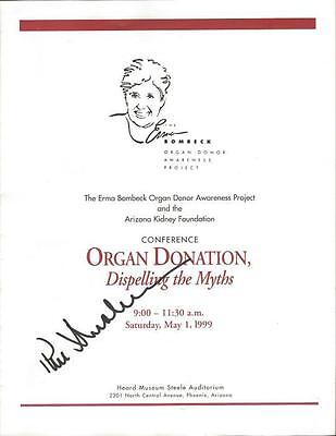 Phil Donahue Signed 1999 Organ Donation Conference Program