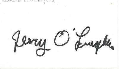 Gerald Gerry O'Laughlin Signed 3x5 Index Card The Rookies In Cold Blood