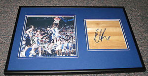 Elton Brand Signed Framed 12x18 Floorboard + Photo Display Duke