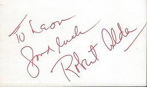 Robert Alda Signed 3x5 Index Card 