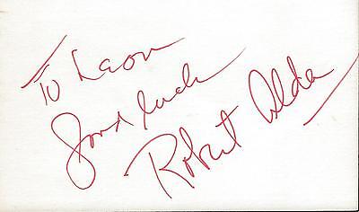 Robert Alda Signed 3x5 Index Card 