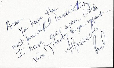 Alexandra Paul Signed 3x5 Index Card Baywatch