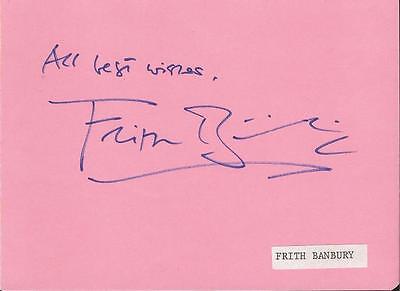 Frith Banbury Signed Vintage Album Page British actor director