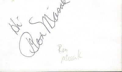 Ron Masak Signed 3x5 Index Card Twilight Zone Murder She Wrote