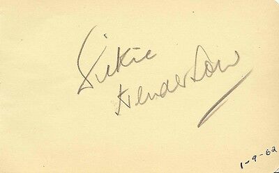 Dickie Henderson Signed Vintage 1962 Album Page D. 1985 