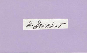 William Benedict Signed 3x5 Index Card The Sting Captain Marvel