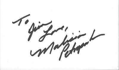 Malisia Petropoulos Signed 3x5 Index Card 