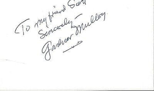 Gardnar Mulloy Signed 3x5 Index Card B