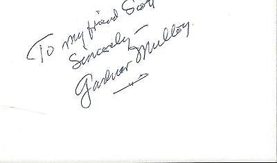 Gardnar Mulloy Signed 3x5 Index Card B